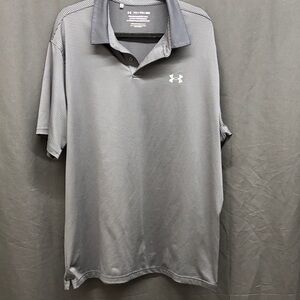 Under Armour Men's Striped Gray Polo Shirt